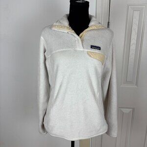 Patagonia Snap T Fleece Pullover Jacket cream/white Fleece Long Sleeve Size M